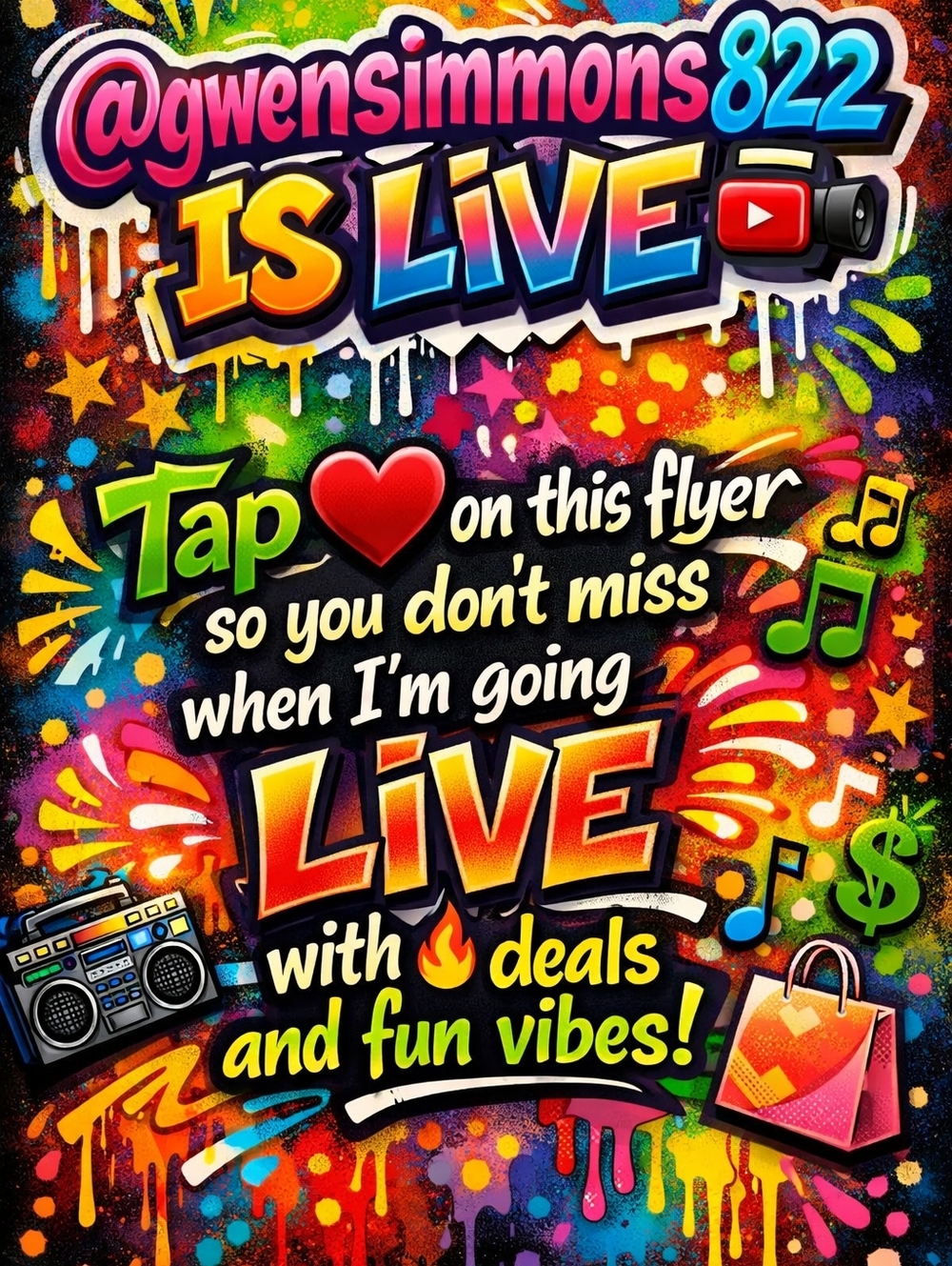 Gwen Is  LIVE! @gwensimmons822  Wild Wednesdays! 11 AM  P.S.T.